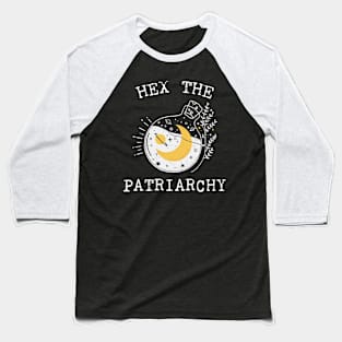 Hex The Patriarchy Femіnist Witch Funny Magical Mystical Magic moon Baseball T-Shirt